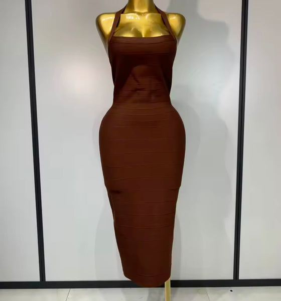 Women Sexy Halter Sleeveless Bandage Dress