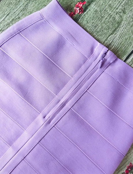 Women Sexy Fashion Lavender Bandage Skirt