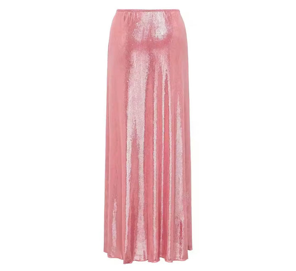 Women Pink Sparkly Tie Up Butterfly Swimsuit Cover Up Set