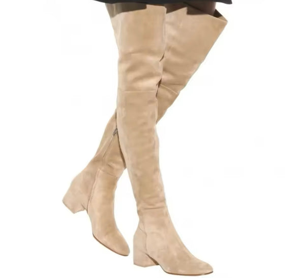 Women Fashion Color Suede Over The Knee Boots