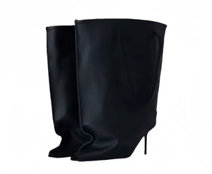 Women Color Fashion Faux Leather Bag Boots