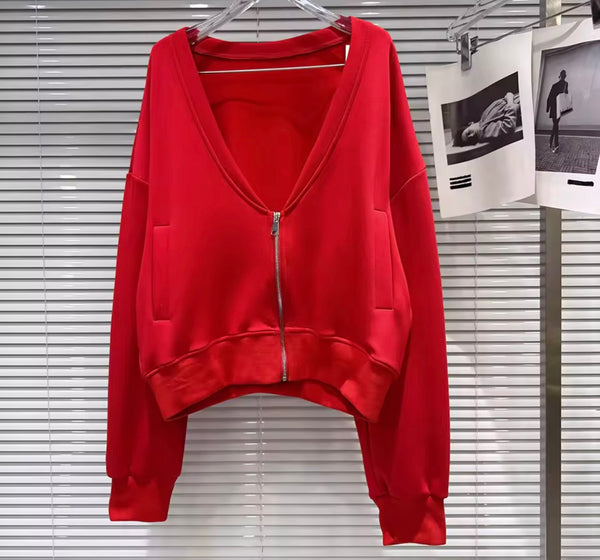 Women Fashion Fur Patchwork Zip Up Three Piece Pant Set