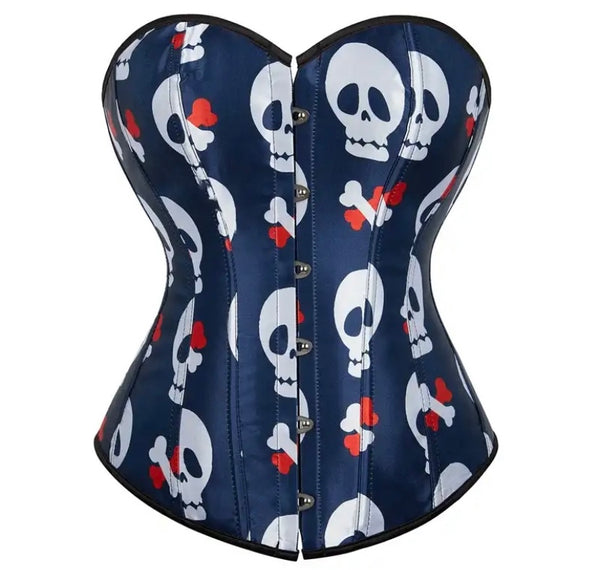 Women Strapless Halloween Print Fashion Corset Top