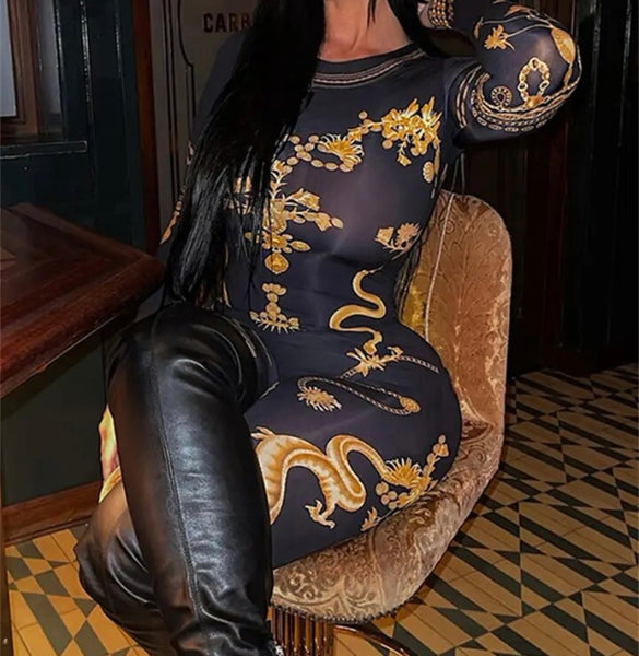 Women Black Printed Fashion Full Sleeve Two Piece Feet In Pant Set