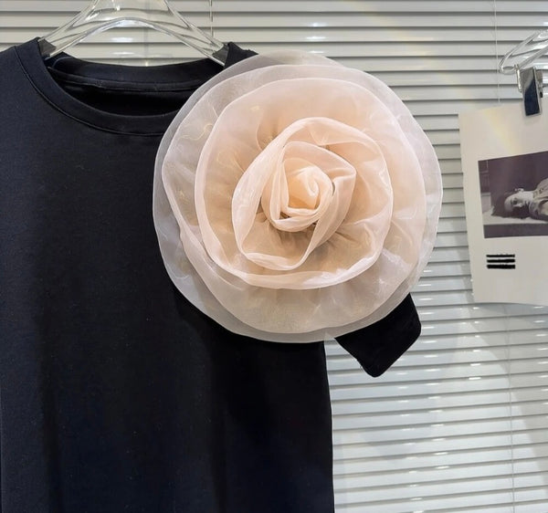 Women Fashion Short Sleeve Floral Patchwork Top