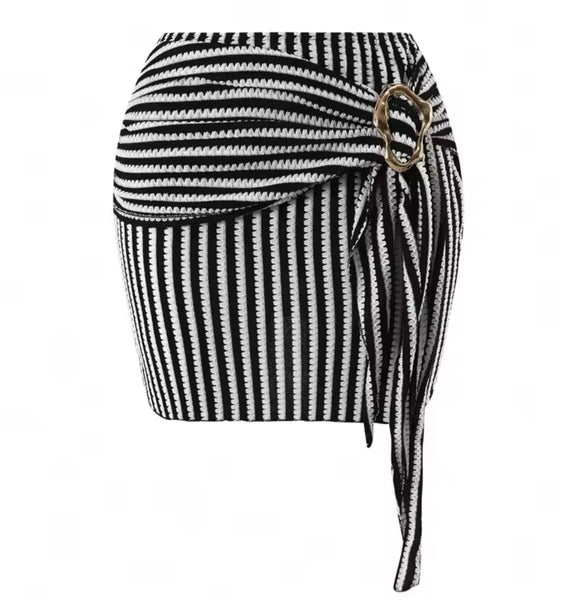 Women Sexy Striped Swimsuit Cover Up Set