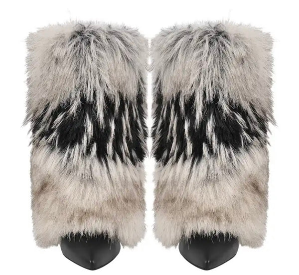 Women Fashion Pointed/Round Toe Faux Fur Boots
