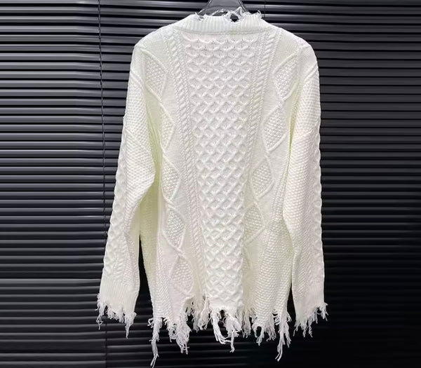 Women Fashion Letter Print Bow Full Sleeve Knitted Sweater Top