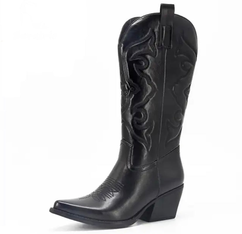 Women Fashion Color Western Boots
