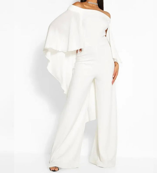 Women Off The Shoulder Mesh Patchwork Full Sleeve Jumpsuit