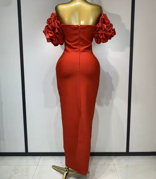 Women Sexy Strapless Pearl Patchwork Maxi Dress