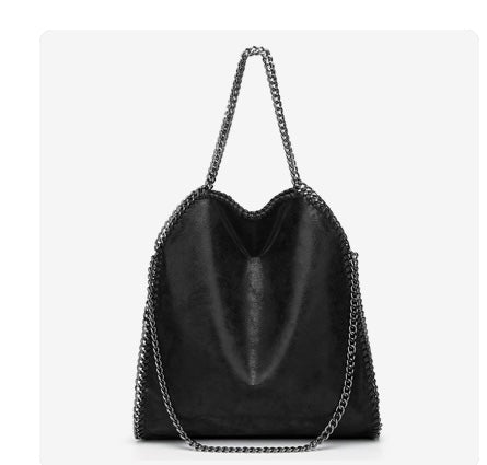 Women Color Fashion Faux Leather Chain Handbag Purse
