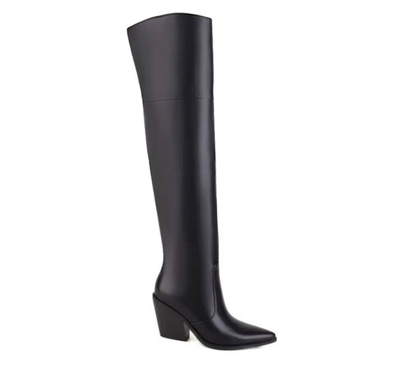 Women Faux Leather Zebra Print Western Boots