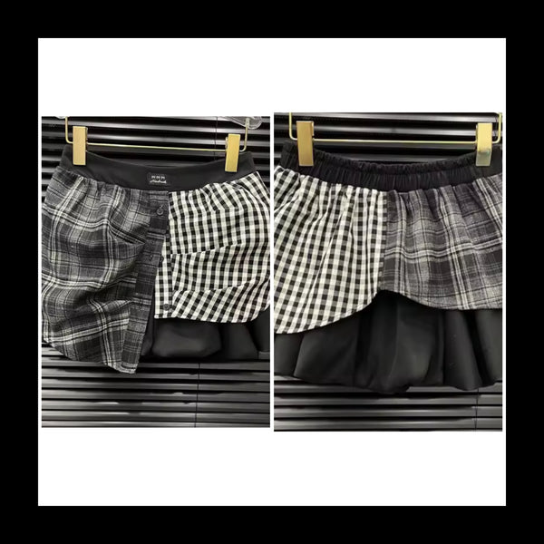 Women Sexy Fashion Plaid Checkered Skirt