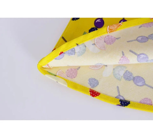 Women Yellow Fashion Fruit Print Pleated Skirt