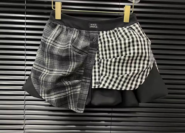 Women Sexy Fashion Plaid Checkered Skirt