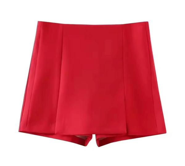 Women Sexy Strapless Button Up Two Piece Wrap Short Set