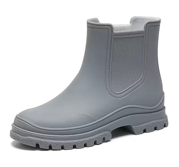Women Fashion Color Ankle Rain Boots