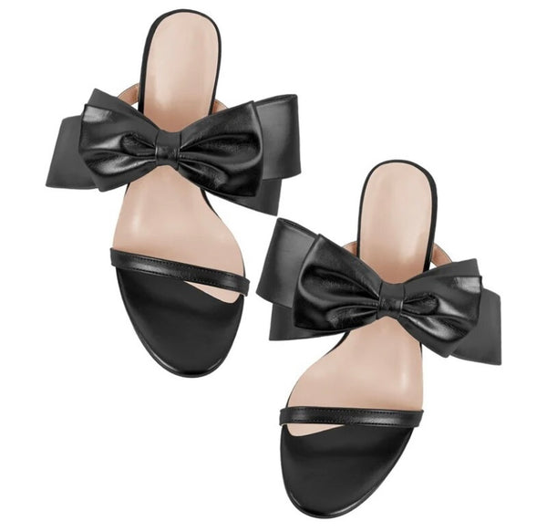 Women Fashion Bow Open Toe High Heel Sandals