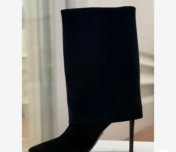 Women Color Suede Fashion High Heel Ankle Boots