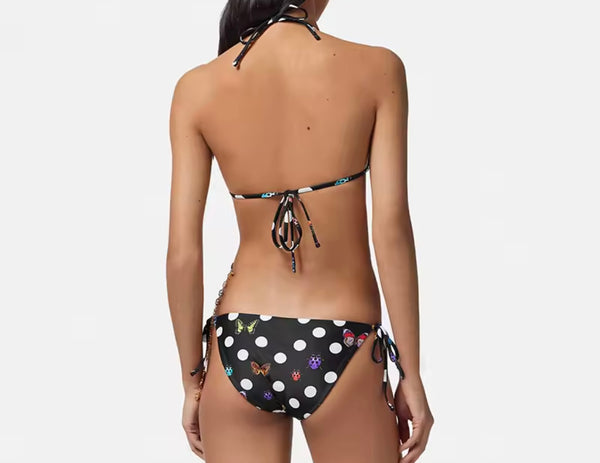 Women Sexy Halter Butterfly Polka Dot Bikini