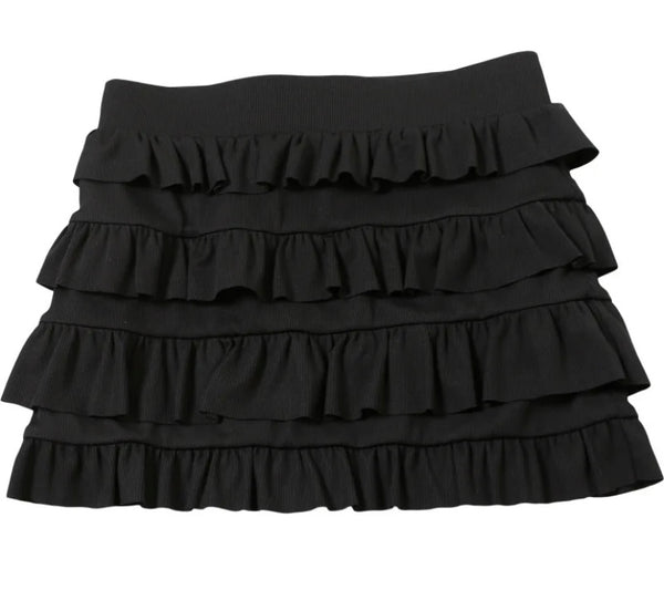 Women Sexy Fashion Solid Color Ruffled Skirt