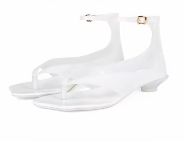 Women Fashion Color Transparent Jelly Sandals