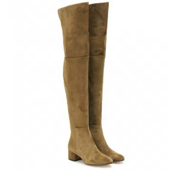 Women Fashion Color Suede Over The Knee Boots