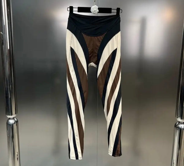 Women Color Patchwork Fashion Pants