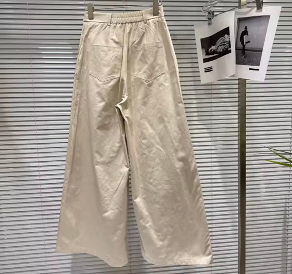 Women Button Up Sleeveless Vest Two Piece Wide Leg Pant Set