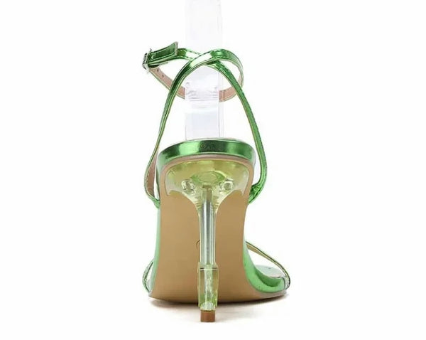 Women Fashion Heart High Heel Ankle Strap Sandals