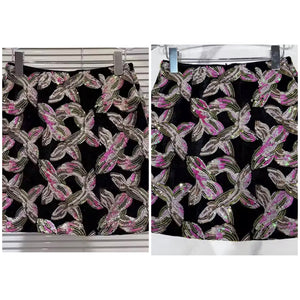 Women Sexy Fashion Floral Print Sequins Skirt