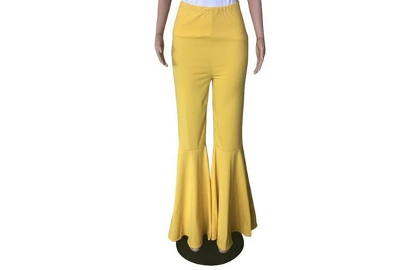 Women Color Fashion Wide Leg Pants