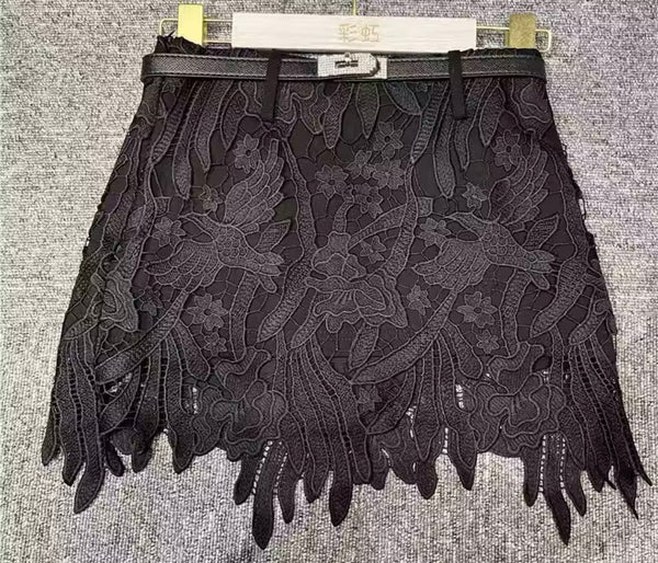 Women Sexy Fashion Floral Lace Skirt