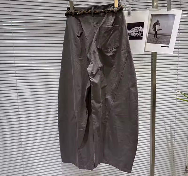 Women Color Fashion Wide Leg Cargo Pants