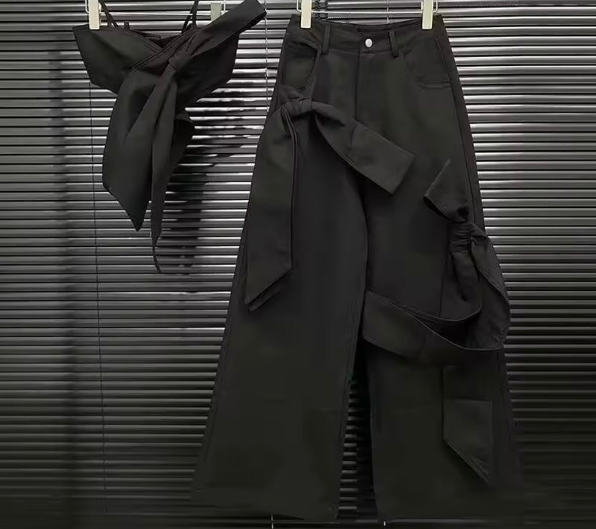 Women Sleeveless Crop Two Piece Wide Leg Pant Set