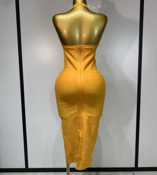 Women Sexy Halter Sleeveless Bandage Dress
