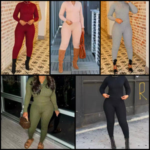 Women Fashion Sweater Full Sleeve Two Piece Pant Set