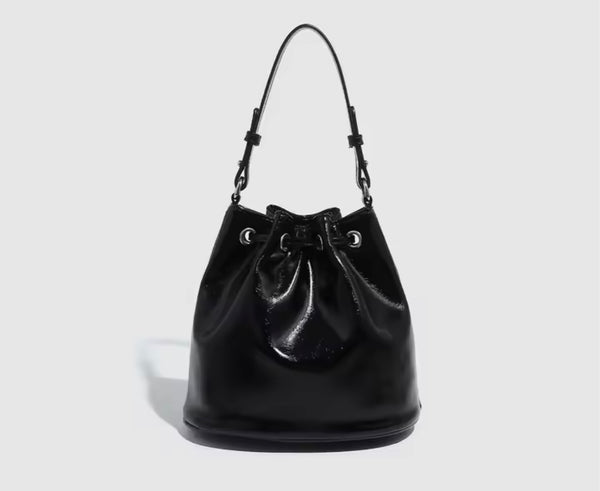 Women Fashion Faux Leather Metal Rivet Handbag Purse