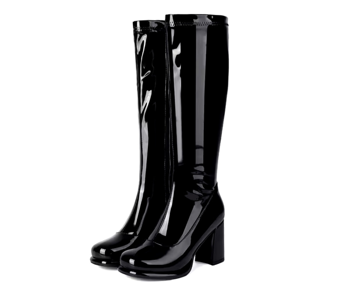 Women Fashion Color Metallic Knee High Boots