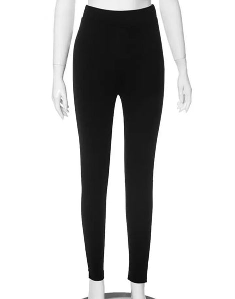 Women Sexy Fashion Black Cut Out Stretch Pants