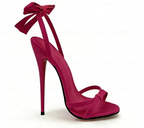 Women Fashion Open Toe Bow High Heel Sandals