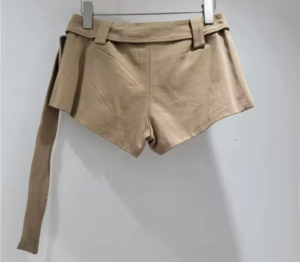 Women Sexy Fashion Belted Wrap Shorts