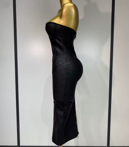 Women Sexy Strapless Bandage Dress