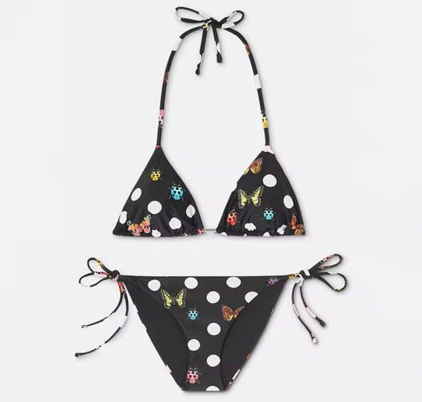 Women Sexy Halter Butterfly Polka Dot Bikini
