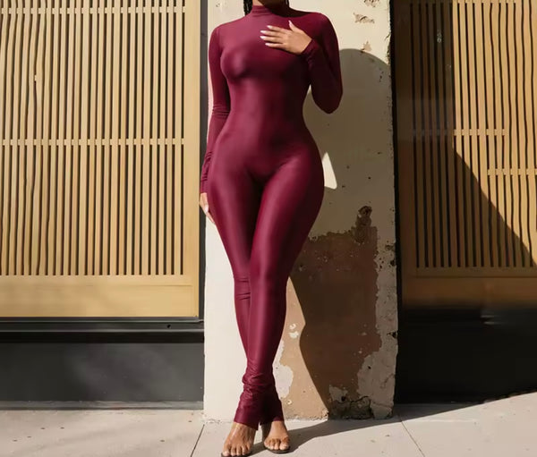 Women Turtleneck Full Sleeve Fashion Jumpsuit