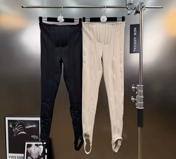 Women Fishbone Sleeveless Camisole Two Piece Pant Set
