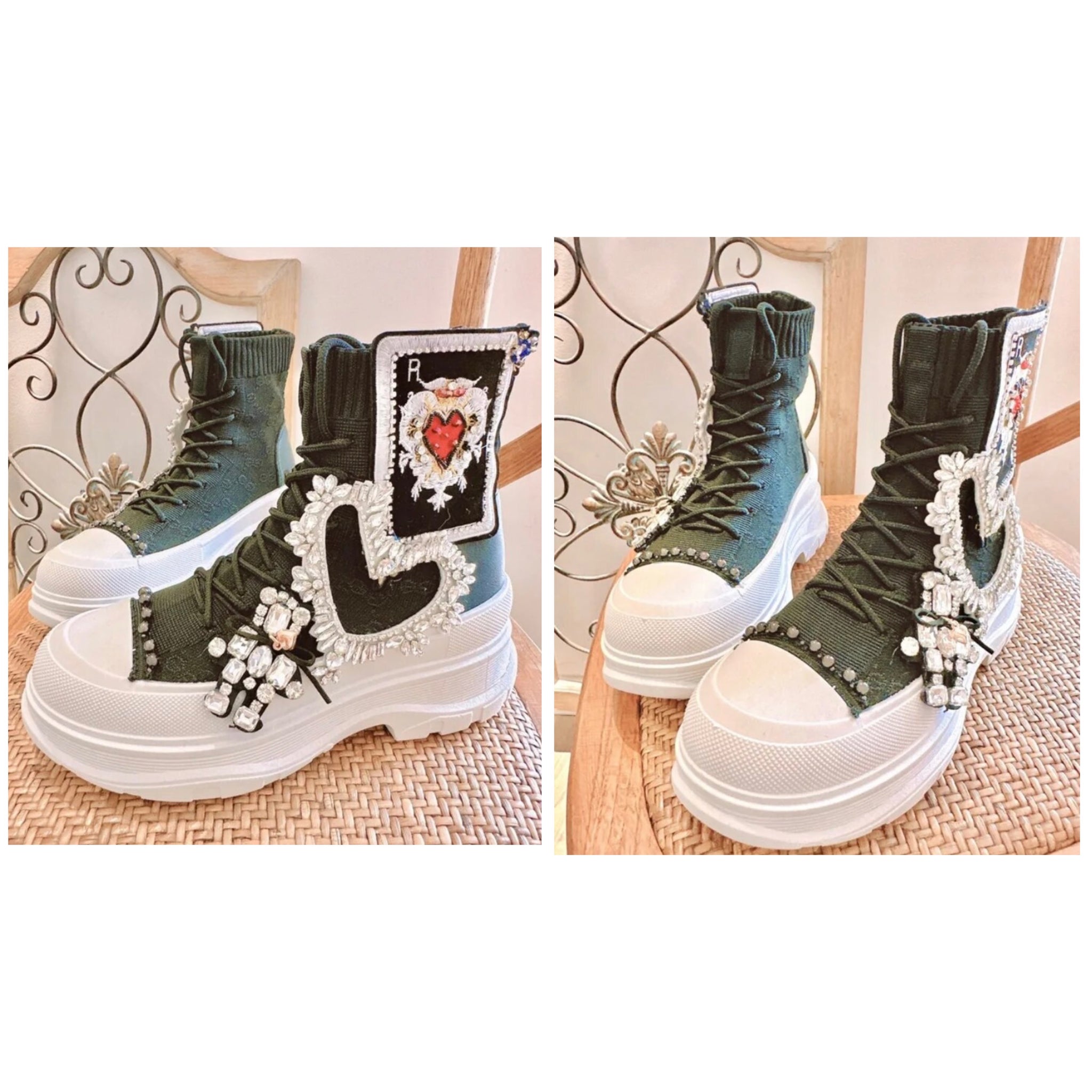 Women Fashion Color Patchwork Platform Lace Up Sneakers