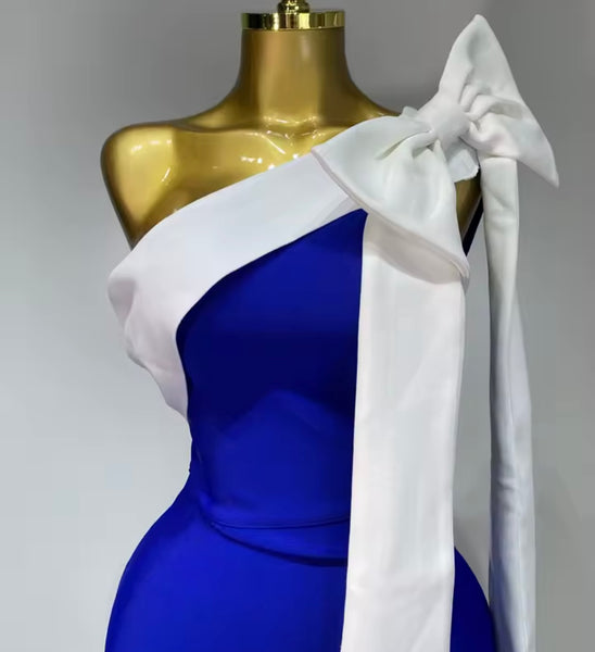 Women Sexy Off The Shoulder Bow Bandage Dress