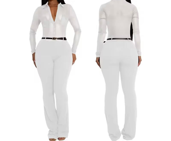 Women Sexy Mesh Patchwork Full Sleeve Fashion Jumpsuit